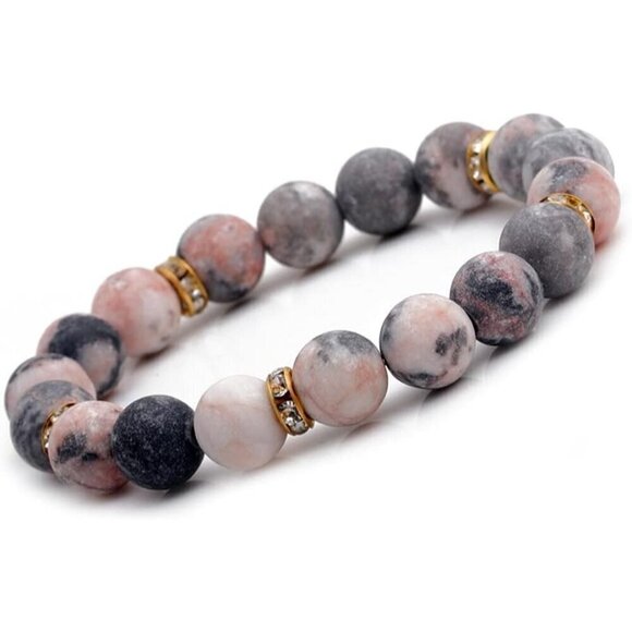 ✨Liagza Women Pink Chakra Beaded Crystals Healing Stones Bracelets Jewelry - Picture 5 of 6